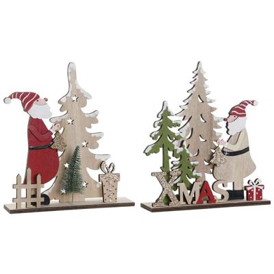 Kerstversiering DKD Home Decor Multicolour 18 x 5 x 20 cm (2 Stuks)