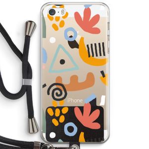 Abstract: iPhone 5 / 5S / SE Transparant Hoesje met koord