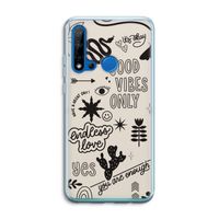 Good vibes: Huawei P20 Lite (2019) Transparant Hoesje