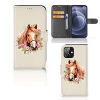 Telefoonhoesje met Pasjes voor iPhone 12 | 12 Pro (6.1") Paard