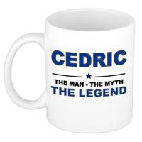 Cedric cadeau mok - man myth legend - naam koffiemok - 300 ml - collega - vaderdag