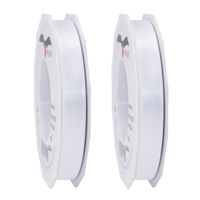 3x Luxe hobby/decoratie witte satijnen sierlinten 1,5 cm/15 mm x 25 meter