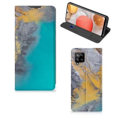 Samsung Galaxy A42 | Standcase | Marble Blue Gold