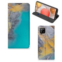 Samsung Galaxy A42 | Standcase | Marble Blue Gold