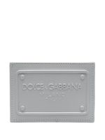 Dolce & Gabbana porte-cartes en cuir à logo embossé - Gris - thumbnail