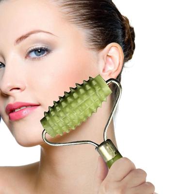 Draagbare massage roller Jade Facial Massager roller gezicht