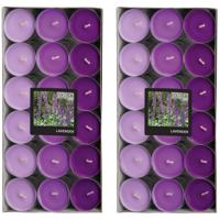 Geur theelichtjes/waxinelichtjes - Mega pack - 72x - Lavender aroma - 4,5 branduren