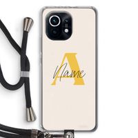 Amber Script: Xiaomi Mi 11 Transparant Hoesje met koord