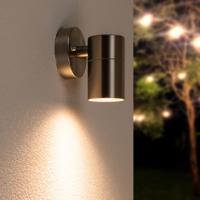 Mason - LED Wandlamp - IP44 Waterdicht - 4 Watt 345 lumen - GU10 - 2700K Warm Wit - Dimbaar - Voor binnen en buiten - Downlight - RVS