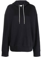 Jil Sander hoodie à logo brodé - Bleu