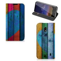 Nokia 2.2 Book | Wallet Case | Wood Heart - Cadeau voor je Vriend