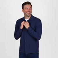 Heren Overhemd Putten - Donkerblauw Melange Heren Overhemd Putten - Donkerblauw Melange