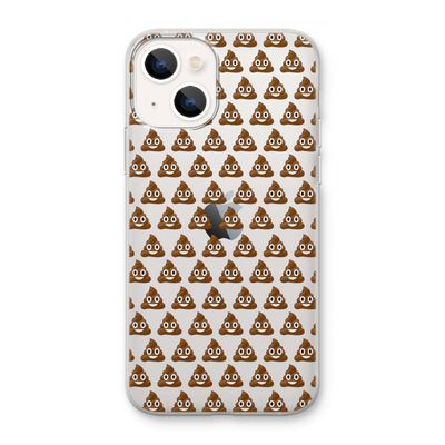 Poop emoji: iPhone 13 mini Transparant Hoesje