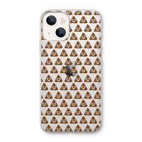 Poop emoji: iPhone 13 mini Transparant Hoesje