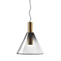 Bomma Phenomena Hanglamp - Cone - Rook grijs - goud