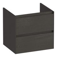 Brauer Inspire - Onderkast 60 cm - met 2 Softclose Lades Greeploos en 1 Sifon Uitsparing - Timber Anthracite