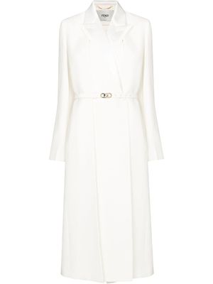 FENDI manteau boutonné à boucle FF - Tons neutres