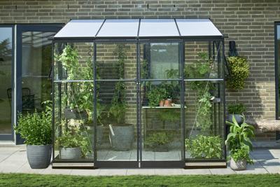 Muurkas Qube - Lean-to 68 - 251x188x230 cm - Zwart - Veiligheidsglas- - Veiligheidsglas- Royal Well