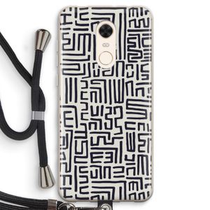 Moroccan Print: Xiaomi Redmi 5 Transparant Hoesje met koord