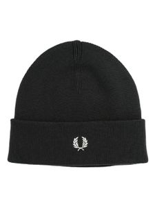 Fred Perry bonnet nervuré à logo brodé - Vert