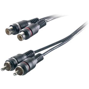 SpeaKa Professional SP-1300380 Cinch Audio Verlengkabel [2x Cinch-stekker - 2x Cinch-koppeling] 3.00 m Zwart