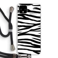 Zebra pattern: Pixel 4 XL Transparant Hoesje met koord