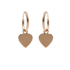 Karma Oorringen Hoops Heart Rosé