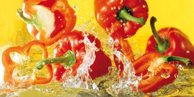Kunstdruk Michael Meisen - Paprika 100x50cm