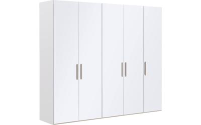 Goossens Kledingkast Easy Storage Ddk, Kledingkast 253 cm breed, 220 cm hoog, 5x glas draaideur
