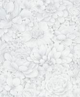 Noordwand Botanica Behang met ton-sur-ton grote bloemenprint 33952 - thumbnail