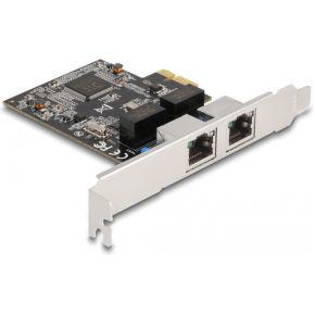 Delock 88615 PCI Express x1-kaart naar 2 x RJ45 Gigabit LAN RTL8111