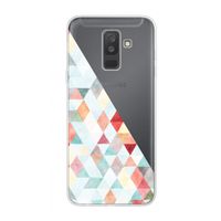 Gekleurde driehoekjes pastel: Samsung Galaxy A6 Plus (2018) Transparant Hoesje
