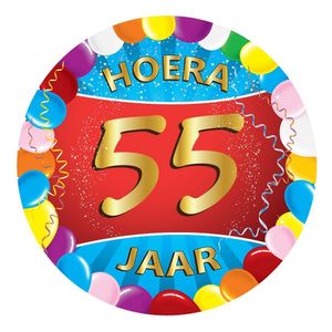 25x Gekleurde bierviltjes 55 jaar feestartikelen Verjaardag leeftijden onderzetters. Ook leuk als ca