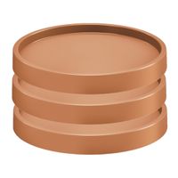 3x stuks planten trolley/multiroller rond terracotta kunststof 35 cm - thumbnail