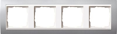 Gira Event Aluminium / Zuiverwit glanzend 4-voudig