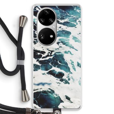 Golven: Huawei P50 Pro Transparant Hoesje met koord