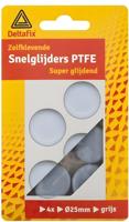 Teflonglijders rond 25mm grijs 4st - Deltafix
