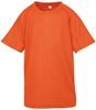 Spiro RT287J Junior Performance Aircool Tee - Fluorescent Orange - S (5-6)