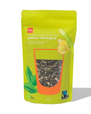 HEMA Navulling Bio Groene Thee Gember-citroengras 75gr