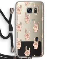 Rock: Samsung Galaxy S7 Transparant Hoesje met koord