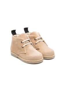 Douuod Kids bottines en daim à lacets - Marron