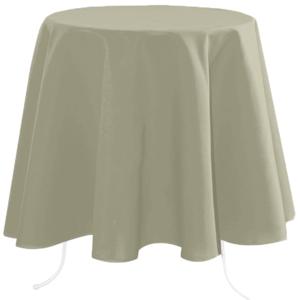Stof Textiles Tafelkleed rond - D180 cm - beige - Eettafel tafellakens - polyester