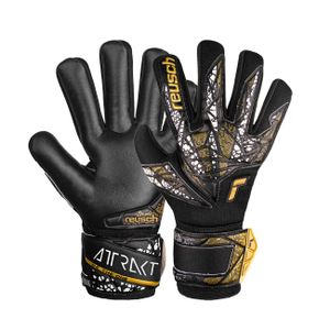 Reusch Attrakt Silver NC Finger Support Junior - Black/Gold