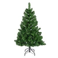 Bellatio Decorations kunst kerstboom/kunstboom groen H120 cm - Kunstkerstboom - thumbnail