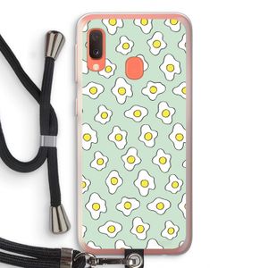 Spiegeleitjes: Samsung Galaxy A20e Transparant Hoesje met koord