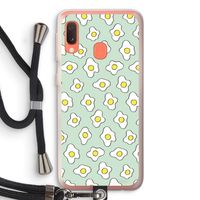 Spiegeleitjes: Samsung Galaxy A20e Transparant Hoesje met koord