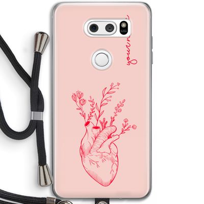 Blooming Heart: LG V30 Transparant Hoesje met koord
