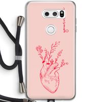 Blooming Heart: LG V30 Transparant Hoesje met koord