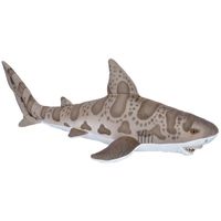 Pluche bruine luipaard haai knuffel 70 cm speelgoed - thumbnail