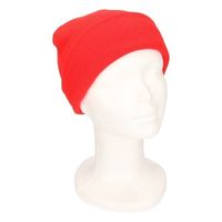 Basic winter muts rood voor meisjes   -